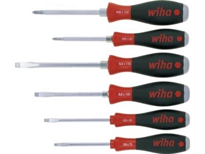 WIHA 21250 Schraubendreher-Satz 530 HK6 6-teilig Schlitz / PH Mehrkomponentengri