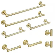 8 -Piece Bath Hardware Set with Mounting Hardware in Brushed Gold OB