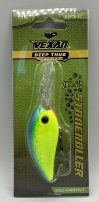 Vexan Deep Thud Series  Vern s Stoneroller Char Blue 1/2 Oz Depth 10  VSR-6