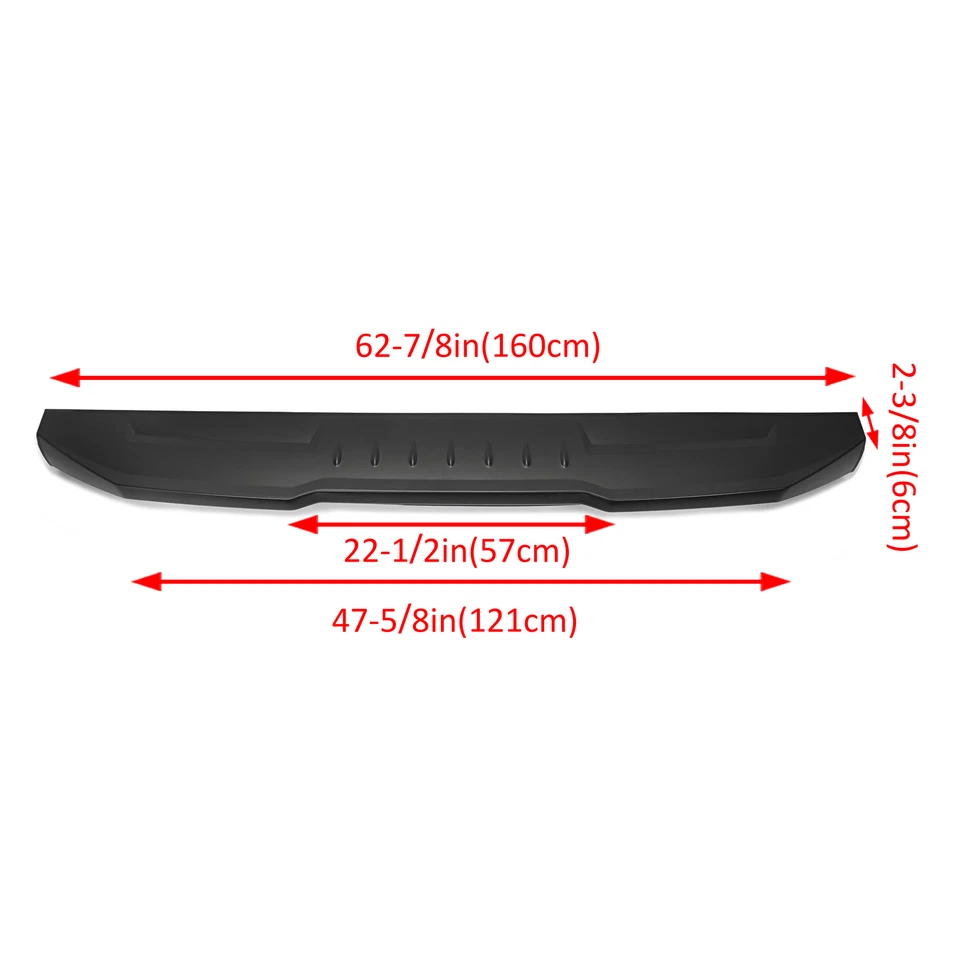 HECASA For 2009-2021 Dodge Ram 1500 2500 3500 Truck Tailgate Spoiler Cover - Image 2 of 4