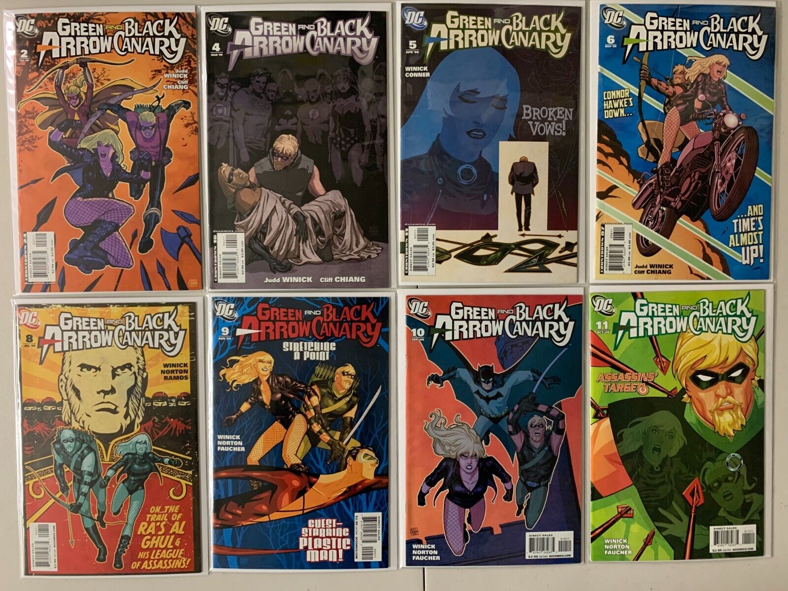 Green Arrow and Black Canary Lot:#2-21 15 diff books average 8.0 VF (2008-09)
