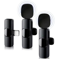 MOMAN CP1 2.4GHz Wireless iPhone Microphone with 2 Transmitter & 1 Receiver A3