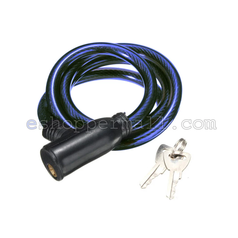 2X Bicycle Cable Lock Bike Lock Heavy Duty 10mm x 36" Anti Theft w/ keys *GREEN* - Image 4 of 4