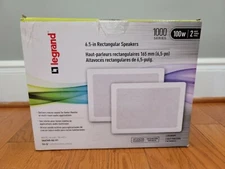 In Wall Speakers NIB OvoQ/Legrand Set 100-Watt Rectangular In-Wall 36476502V1
