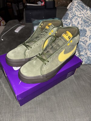 Anti Hero x Nike SB Zoom Blazer Mid Pro GT Rough Green Amarillo