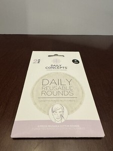 Daily Concepts, Makeup Remover Daily Reusable Rounds, 2pc