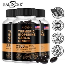 4-in-1 Turmeric Curcumin w Bioperine 2360mg Supplement for Joint and Digestion