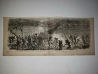 Edward's Ferry Canal Boat Bridge Virginia Shore 1884 Civil War Sketch Print