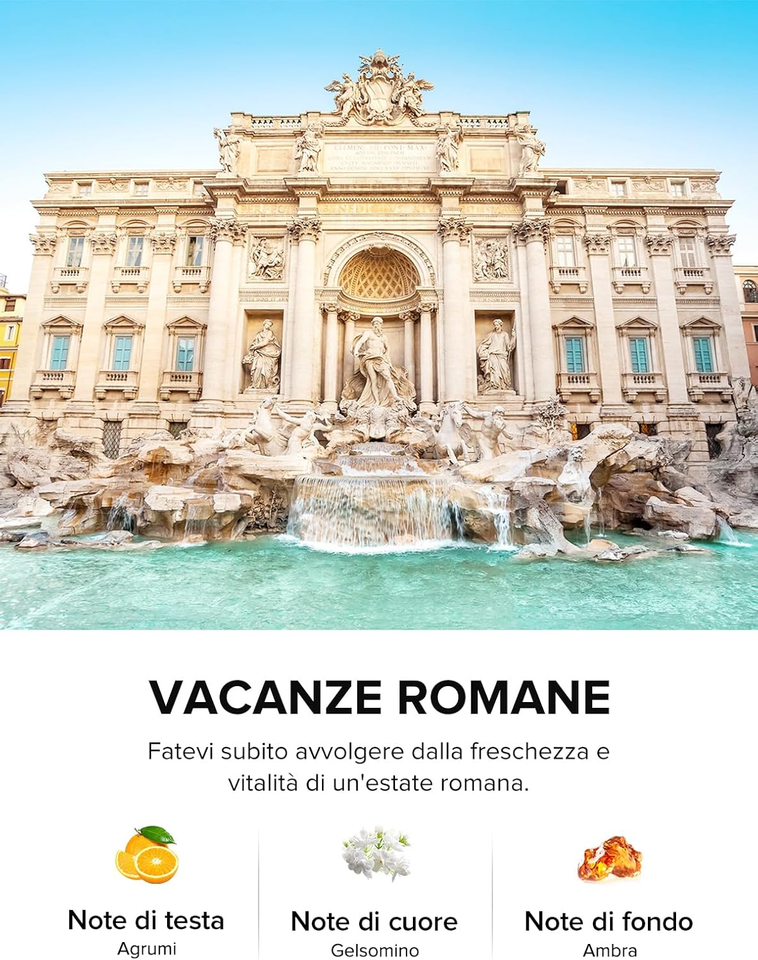 Profumatore Auto Ceeniu CF3 - 135ml, Durata 4-8 Mesi, Accensione Automatica, 2 Modalit&agrave;, Luce LED, Aroma Muschio