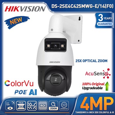 Hikvision TandemVu 4MP PTZ 25X DS-2SE4C425MWG-E/14(F0) ColorVu IR PoE Speed Dome