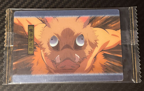 Inosuke Hashibira Demon Slayer Authentic Bandai Series 2 Wafer KNY Card 011 - Picture 1 of 6
