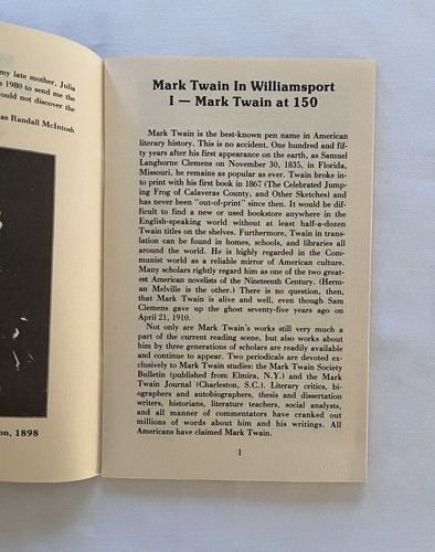 Mark Twain in Williamsport PA 1985 limitierte Erstausgabe 934 von 1000 Exemplaren - Bild 4 von 11