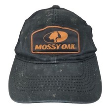 Mossy Oak Snapback Trucker Hat Black One Size Adjustable Embroidered Outdoor Cap