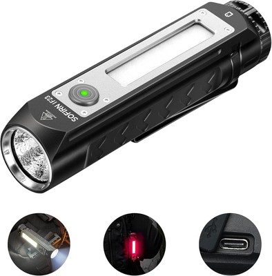 Sofirn IF23 4000lm Super Bright Flash... Rechargeable Flashlights High Lumens .