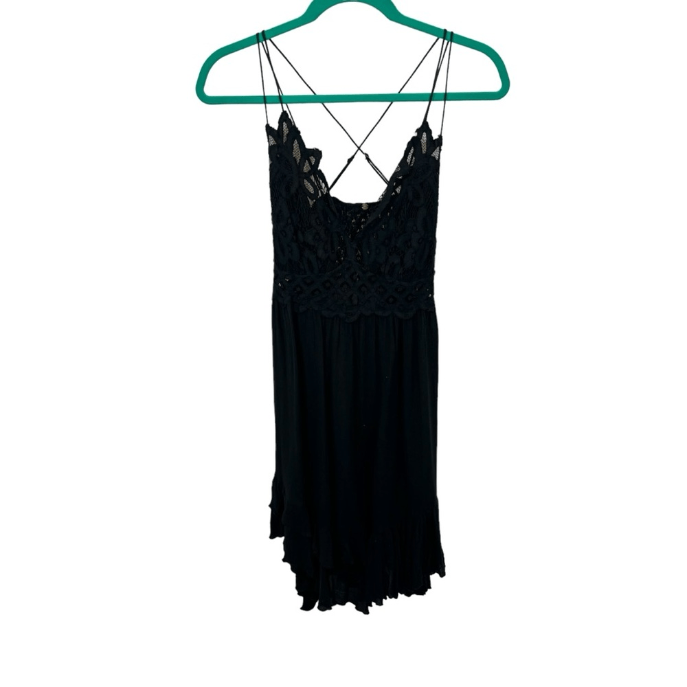Free People Adella Slip Dress Black Asymmetrical Hem Size Small | eBay Free People Adella Slip Dress Black Asymmetrical Hem Size Small | eBay