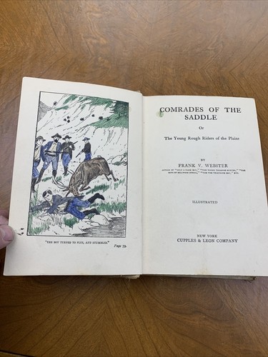 comrads of the saddle 1910 hardcover vintage Western collectible book - Picture 4 of 6
