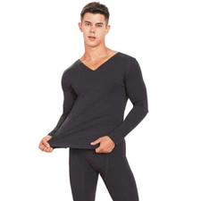 Thermal Underwear Set for Men Winter Long Johns Warm Up Base Layer Top Bottom