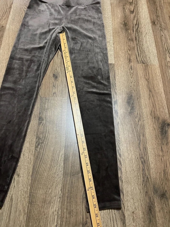 Pantalones J. Jill, Para Mujer Talla Mediana Alta, Gris, Terciopelo, Pull On, Ajustados Foto 4 de 4