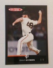 2019 Topps Total Wave 6 BLACK Parallel SAM DYSON #2/5 Made Giants #512