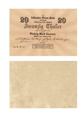 Dwadzieścia talarów, 20 talarów, lubecka prywatna bank, 1856, reprodukcja
