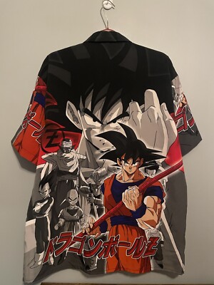 Vintage Y2K Dragon Ball Z GOKU GT Camp Button Shirt AOP Anime All