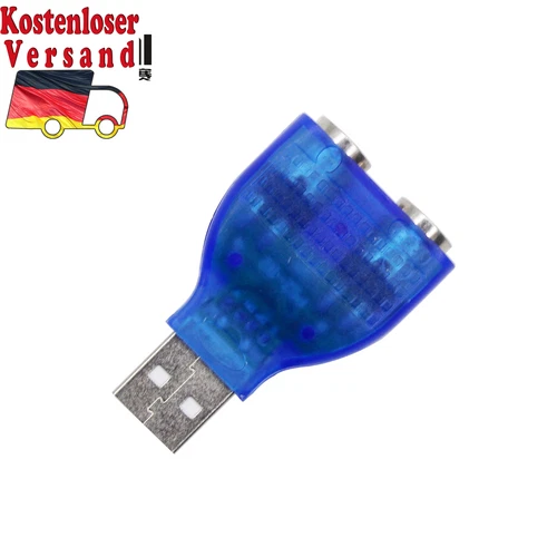 USB 2.0 a Male to 2Port PS2 Female Converter Adapter for Mouse Keyboard Connecto