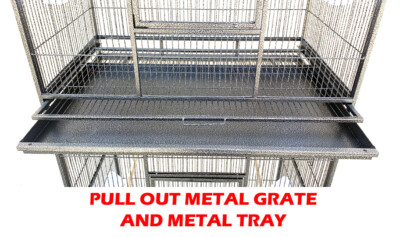 X-LARGE 76" Double Stacker Bird Flight Breeding Rolling Cage Cockatiel Finches E