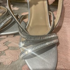 3pair Of METAPHOR RHINESTONES SILVER SPARKLE WEDDING PROM FORMAL SHOES SZ 10