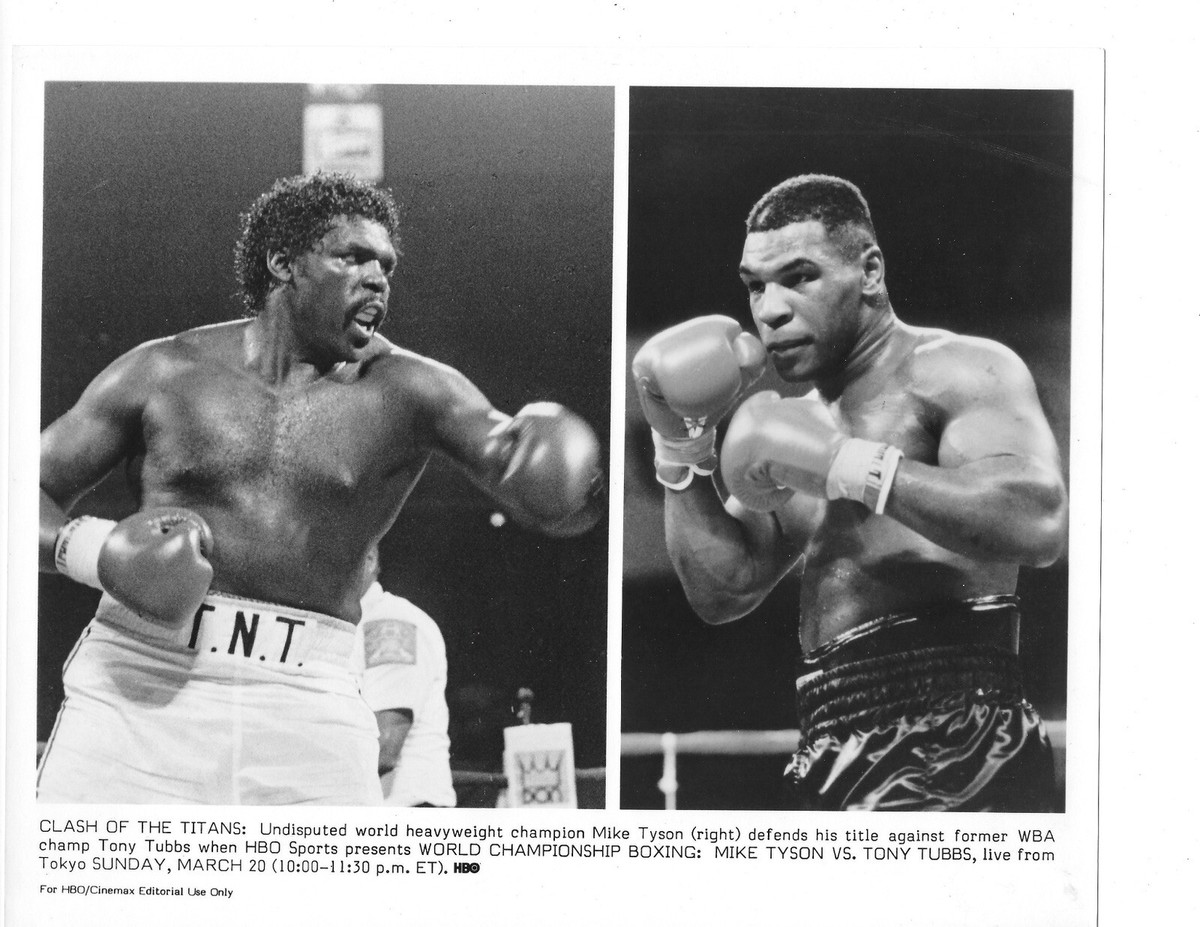 Mike Tyson Boxing Promo Photo Tony Tubbs HBO Press Black And