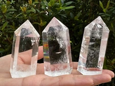 Premium Clear Quartz Points, Standing Polished Clear Quartz Point, Pick a Weight