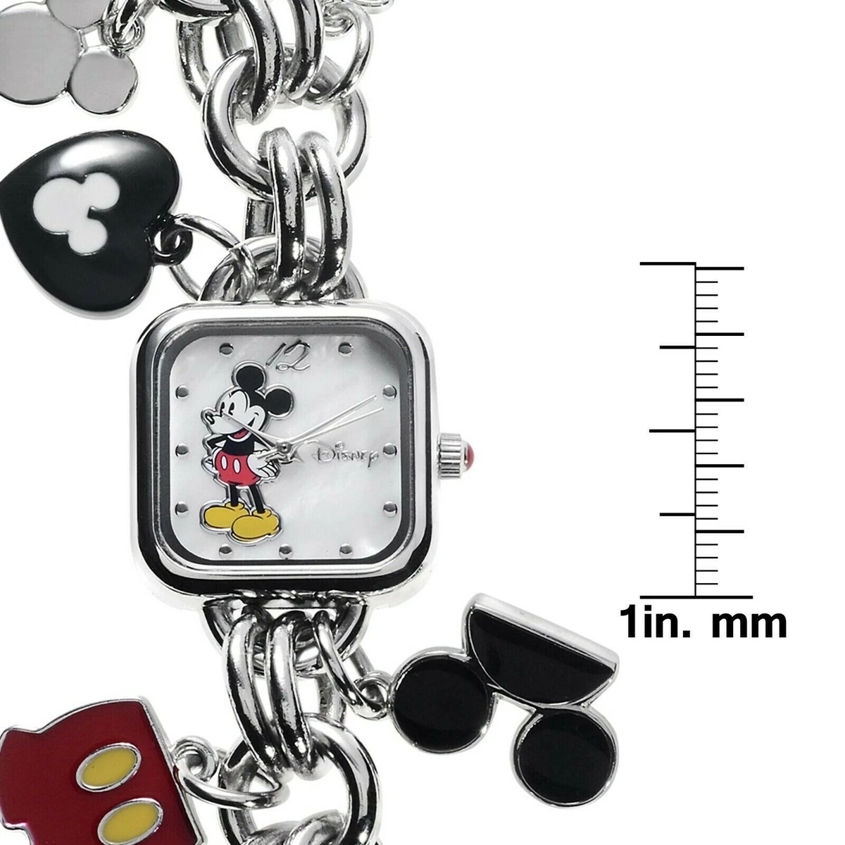 Mickey mouse charm bracelet best sale watch