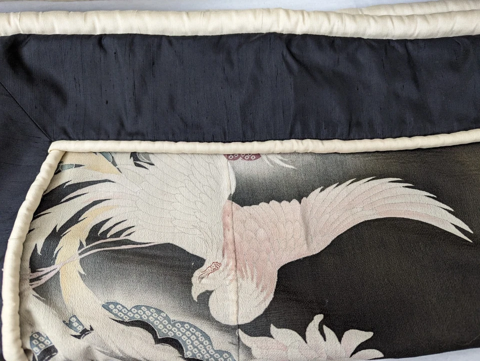 VTG JJ JENSEN 3 Japanese Obi Cushion Original Decorative Pillows SILK Cushion - Image 4 of 4