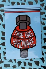 DB Dime Bag Skateboard Hardware Weed Bolt Red Z43A Vintage Skateboarding STICKER
