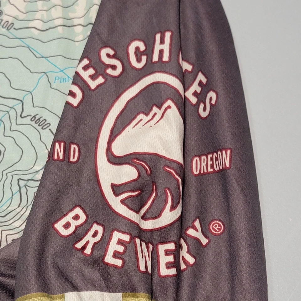 Camisas World Masculinas Tamanho XL Bicicleta Manga Curta Jersey Cerveja Logotipo Green Lakes Ale - Imagem 3 de 4