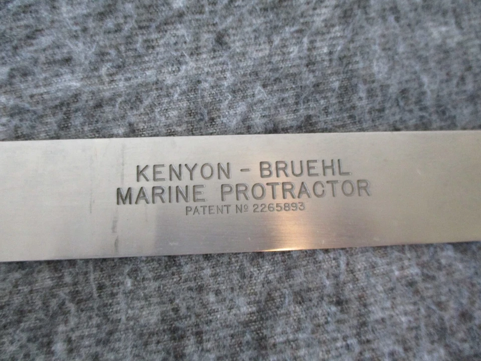 VINTAGE MARINE PROTRACTOR KENYON-BRUEHL -PROFESSIONAL INSTRUMENT w/ORIG WOOD BOX - Image 3 of 4