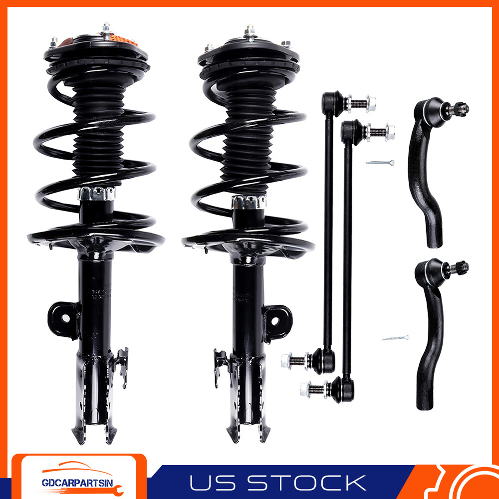 6-Piece Front Suspension Kit for 2006-2012 Toyota RAV4 2.4L 2.5L - Struts Sway Bars Tie Rods