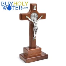 Blessed Natural Wooden Jesus Crucifix Handmade Cross Religious Catholic God.