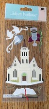 RARE Jolees Christian Church Wedding Ceremony Religion Catholic 3D Stickers go