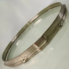 Leedy 15"NOB Stick-Chopper Snare Drum Resonant Rim/Hoop Nickel-Brass Vintage 20s