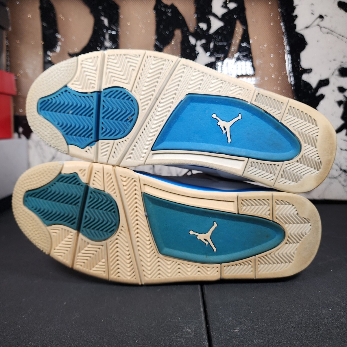 2012 Nike Air Jordan 4 Military Blue Size 13 [308497-105] White Blue OG Tab Swap 2012 Nike Air Jordan 4 Military Blue Size 13 | Mercari main image 3