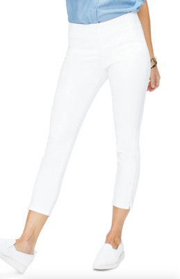 NYDJ L58512 Optic White Pull-On Skinny Ankle Jeans Women's Size 4