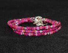 Purple Opal Beaded Necklace Opal Gemstone Natural Fire Opal Necklace