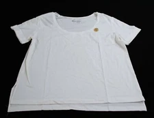 Felina Women's Organic Cotton Stretch S/S Scoop Neck Tee AP2 Ivory Large