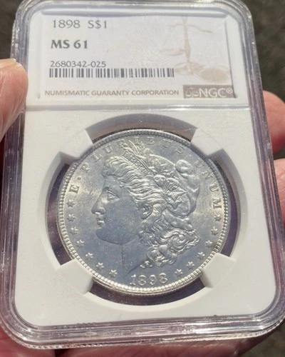 1898 P Morgan Silver Dollar NGC MS61 **SEE VIDEO** Pretty Coin