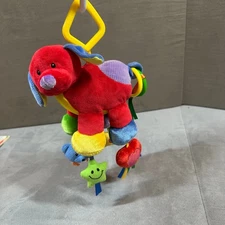RARE Baby Gund Tutti Frutti 58331 Red Dog Hanging Activity Toy Plush Lovey