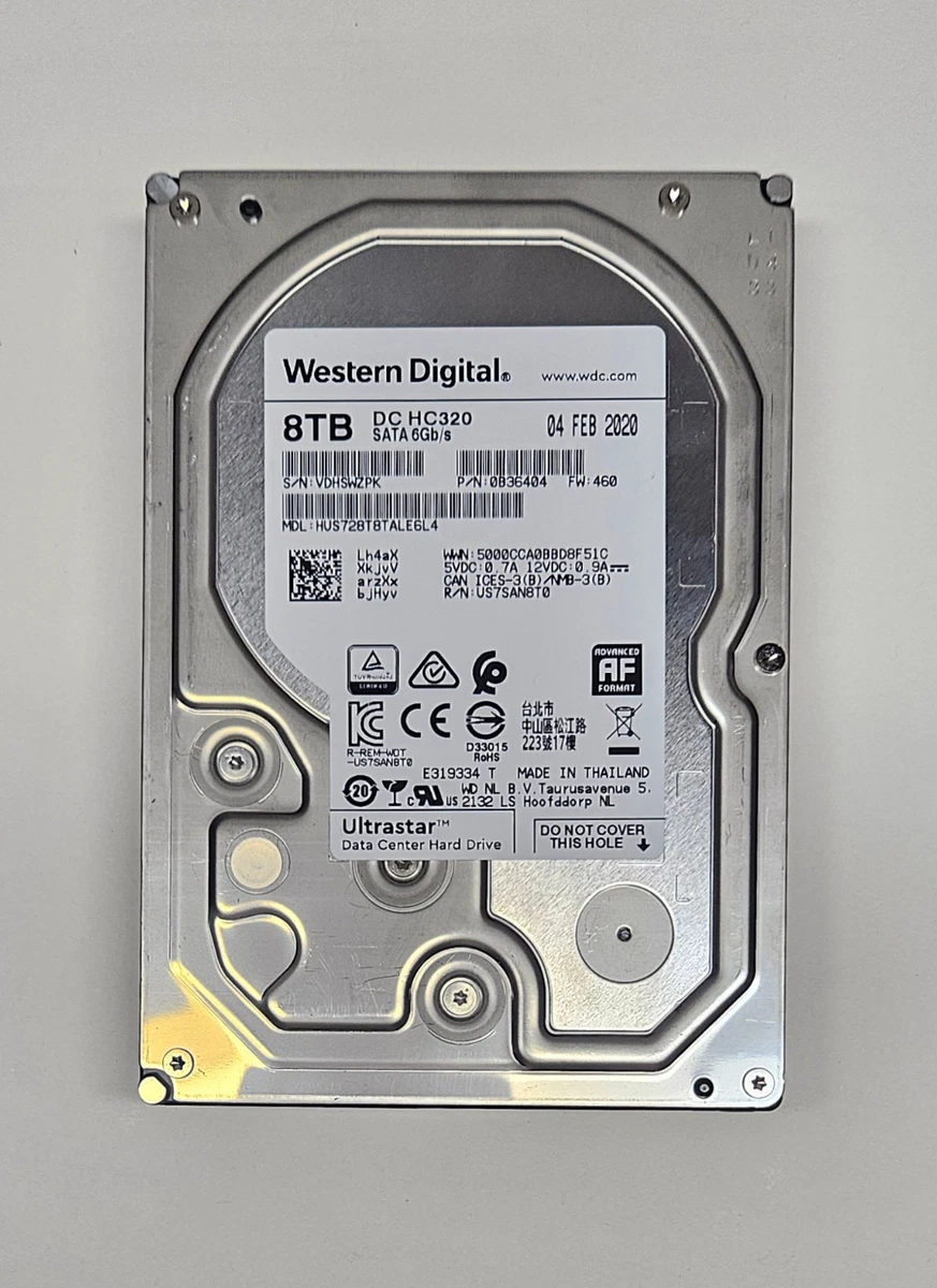 Western Digital Internal Hard Disk Drives 8 TB Storage Capacity