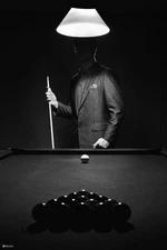 Billiards Player Mysterious Shadows Pool Table Room Decor Billiards Decor Pool A