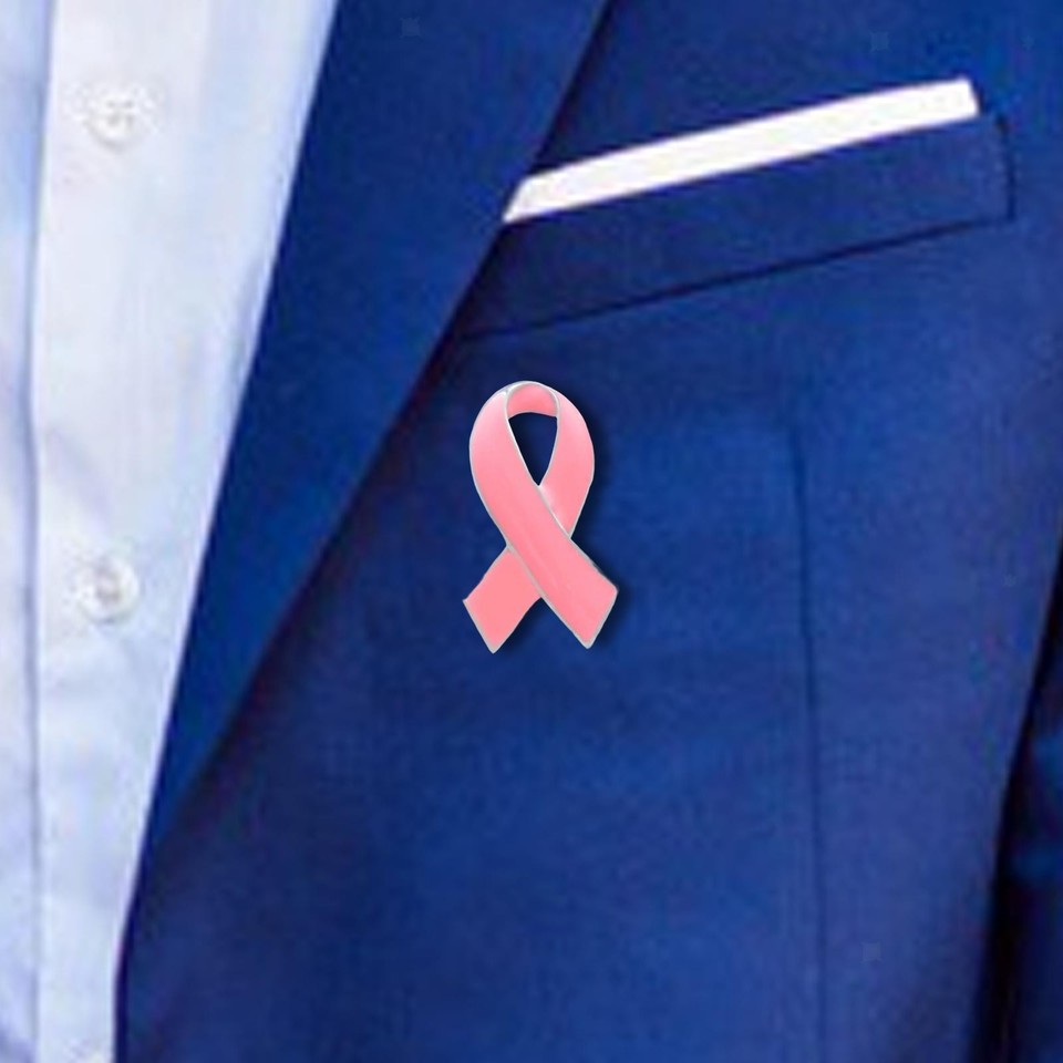 6 Pieces Pink Enamel Cancer Awareness Charity Ribbon | eBay UK