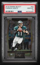 2016 Panini Select Concourse Carson Wentz #20 PSA 10 GEM MT 0u1m