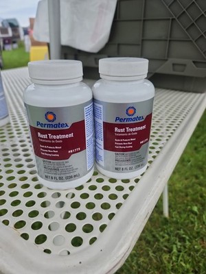 2-pack Permatex Rust Neutralizer 81775; Rust Treatment, 8oz, Bottle White Liquid